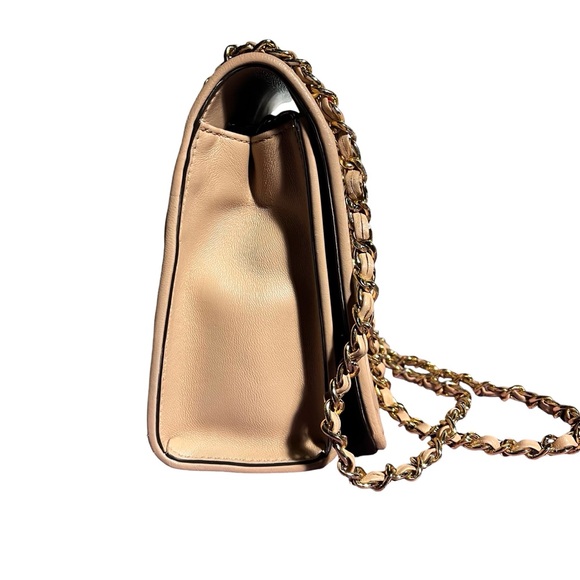 TORY BURCH SAVANNAH CONVERTIBLE SHOULDER BAG BEIGE - Picture 8 of 13